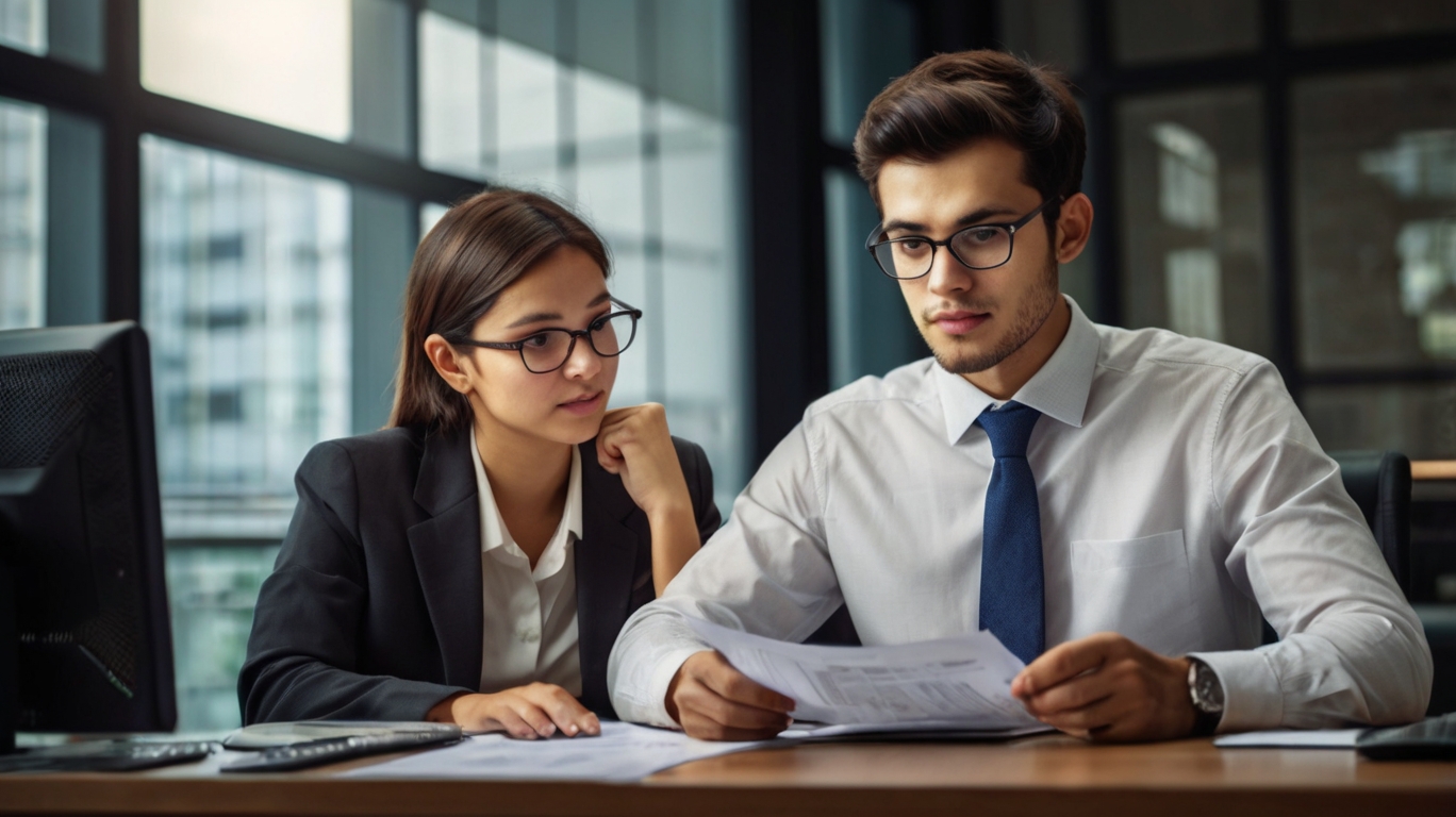 Financial professional at work